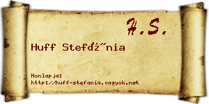 Huff Stefánia névjegykártya